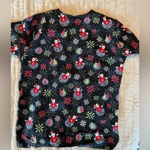 SB Mickey Mouse Santa Scrub Top.‎ Size Small.